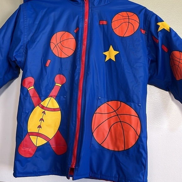 Driplets by Wippette Kids Boys Rain Jacket Size 5/6 - Picture 2 of 11